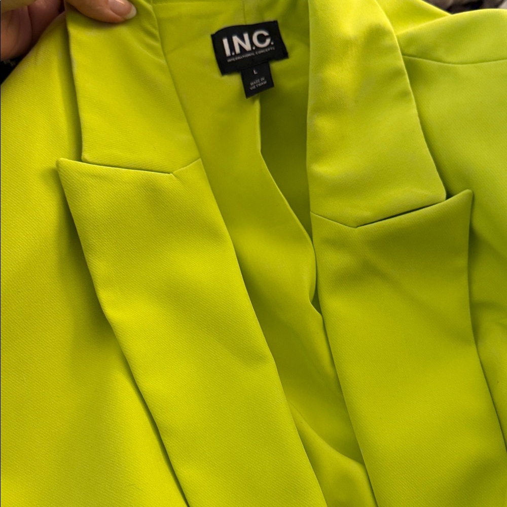 INC International Concepts Bright Green Blazer New size L - Picture 8 of 11